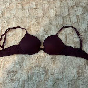 Deep reddish purple bra